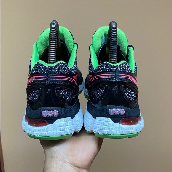 ASICS Gel-Kayano 19 Women’s Running Sneakers Black Grey Pink Green Size 6 T350N - Picture 13 of 16